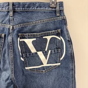 Rare Big V Logo Valentino Denim Jeans | 32